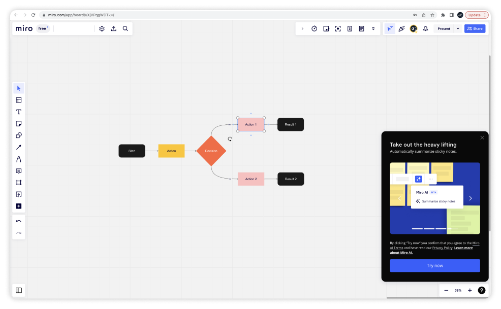 Miro user interface